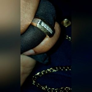 Pre-owned Men's Diamond Five-Stone Ring in 14K Yellow & White Gold,  0.25 ct